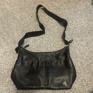Ralph Lauren Black Leather Shoulder Bag